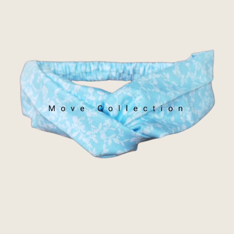 Bandana Silang Korea / Bando/Headband Dewasa Motif Bahan Katun Jepang