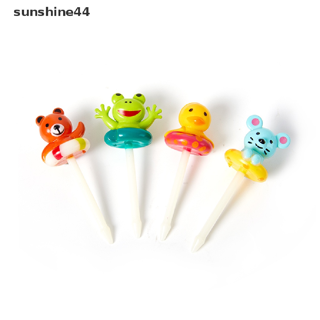 Sunshine 8pcs Garpu Buah / Kue Bentuk Kartun Hewan