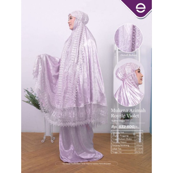 [READY] ETHICA MUKENA AZIMAH ROYALE PINK DAN ROYALE SILVER