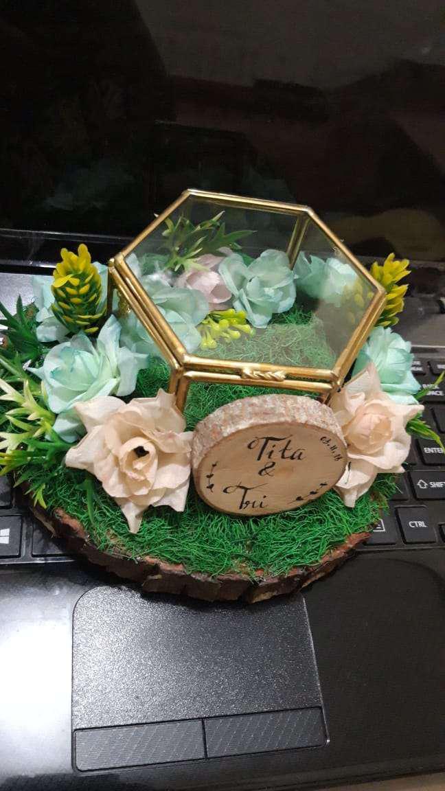 Tempat Cincin Rustic Model O Untuk Seserahan Pernikahan, Lamaran Atau Tunangan