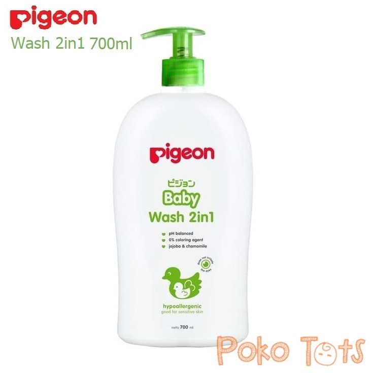 Pigeon Baby Wash 2in1 700ml Sabun Baby Anak Hair &amp; Body Wash With Jojoba and Chamomile WHS
