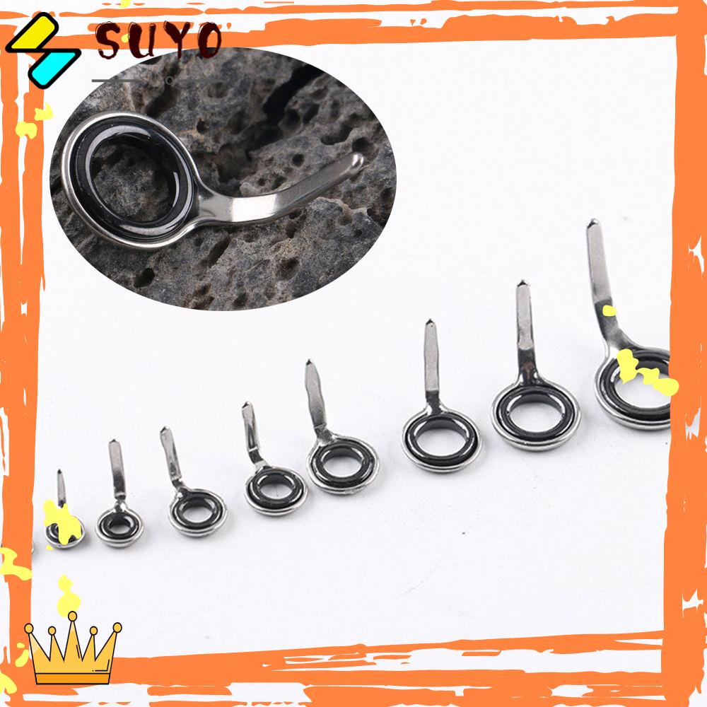 Suyo 9pcs Ring O Bahan Stainless Steel Kualitas Tinggi Untuk Reparasi Joran Pancing