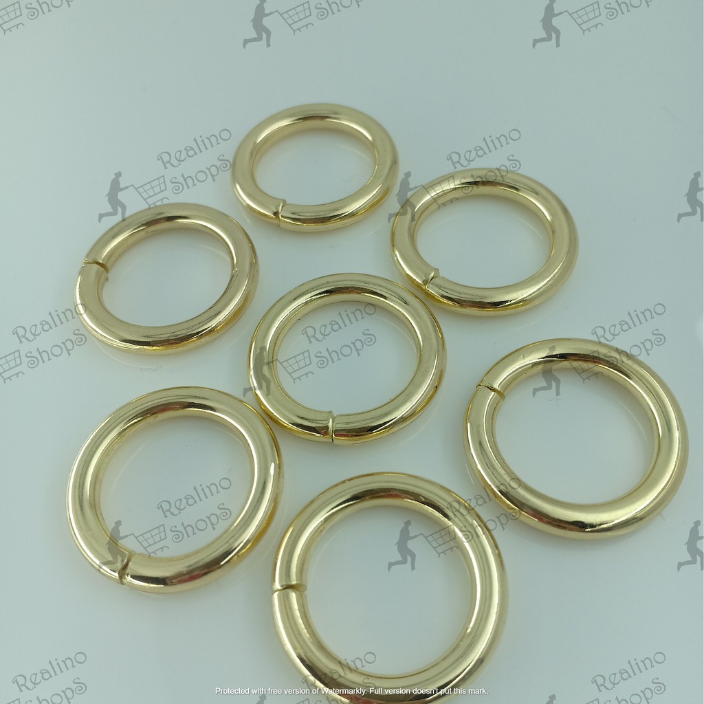 RING BULAT/RING O - 2.5CM EMAS MUDA (KUALITAS TEBAL)