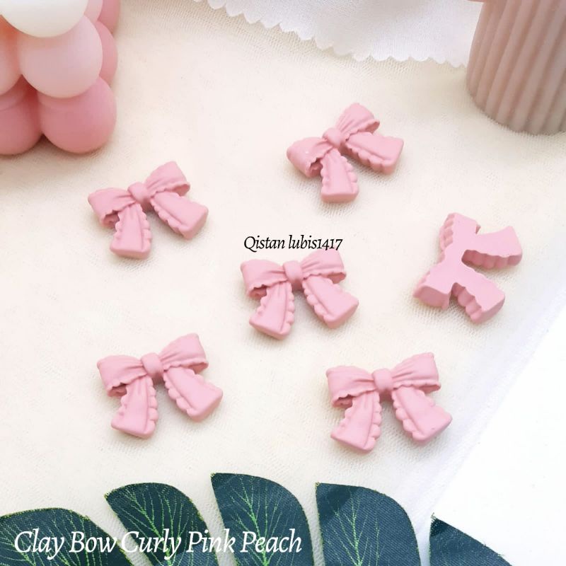 Clay Bow Curly Pastel