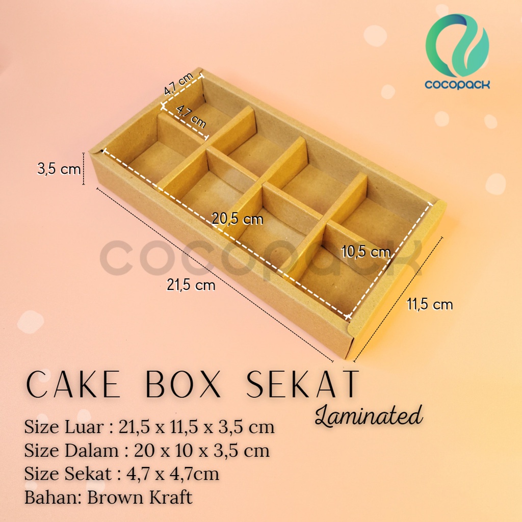 

Cake Nastar Mooncake Cookies Box Sekat Brown Laminasi 10 PCS