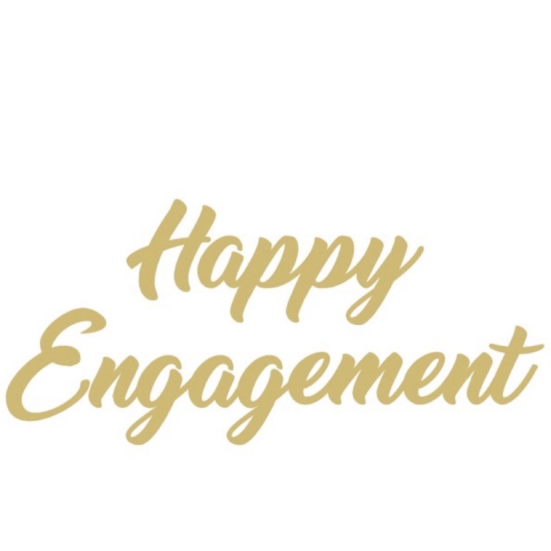 BANNER HAPPY ENGAGEMENT SAMBUNG / BANNER TULISAN LATIN HAPPY ENGAGEMENT / BANNER HAPPY ENGAGEMENT