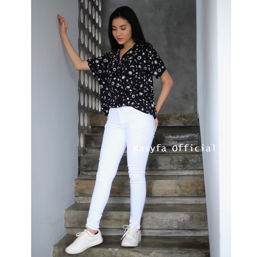 Celana Jeans Putih Wanita