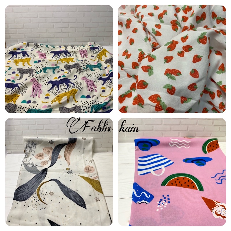 Kain Katun Rayon Viscose Premium Uniqlo