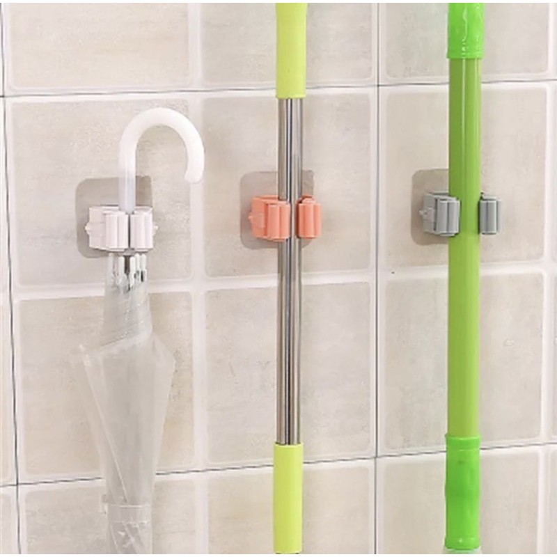 Gantungan Hook Penjepit Sapu Pel di Dinding / Mop Holder / Mop Broom Holder