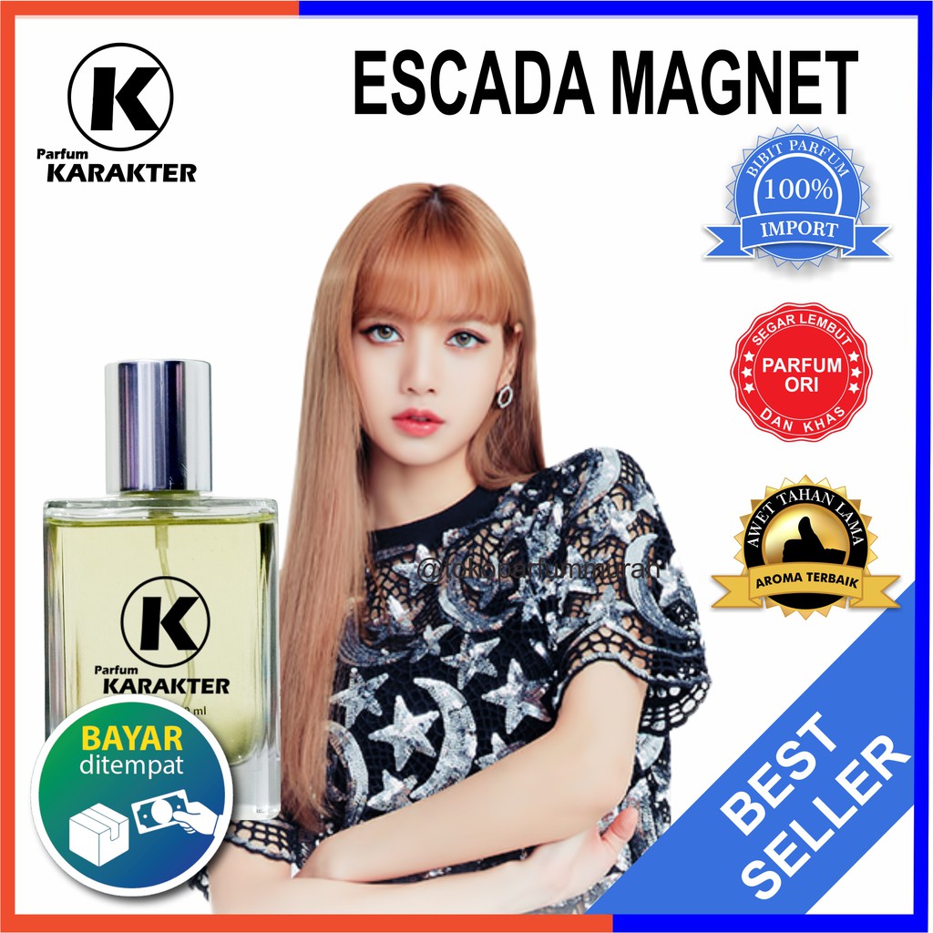 Bisa Cod | Parfum Cewek Escada Magnet  Bibit Parfum Import Wangi &amp; Tahan Lama  Kemasan 50ml