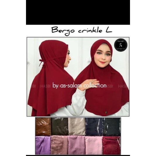 jilbab bergo cringcle warna lilac ukuran xl