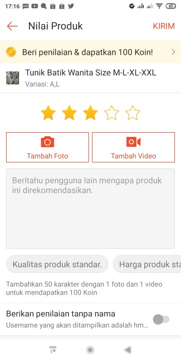 Tunik Batik Wanita Size M-l-xl-xxl