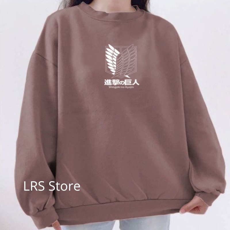 Sweater Jepang Anime Shingeki L XL XXL Sweater Jepang Aesthetic Crewneck wibu cewe cowo Sweeter Over
