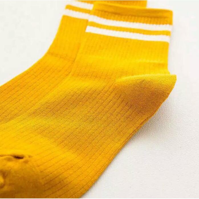 DF KK219 kaos kaki garis panjang wanita kaos kaki low cut Kaos Kaki Wanita Kaos Kaki Motif Import