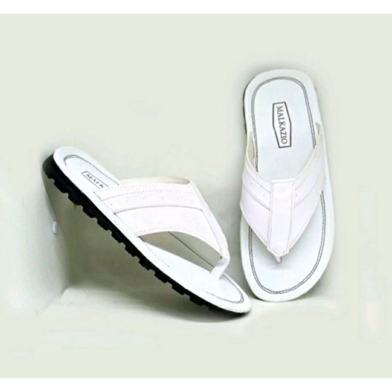 Sandal Jepit Pria Dewasa Murah / Sendal Bapak Kulit Putih White Elegant 38-43 Best seller, 41