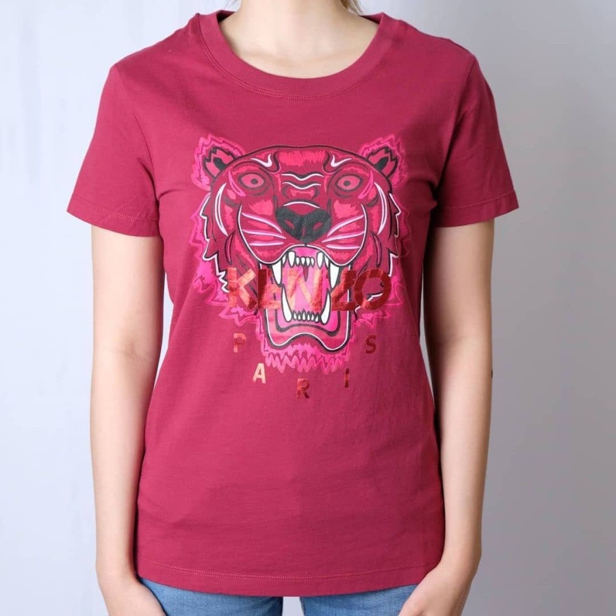 Knzo Tiger Tee - Maroon 100% Authentic