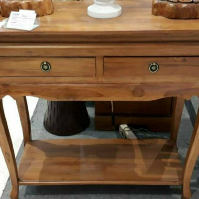 Meja Konsul Nakas Kayu Jati (Panjang 1 Meter)