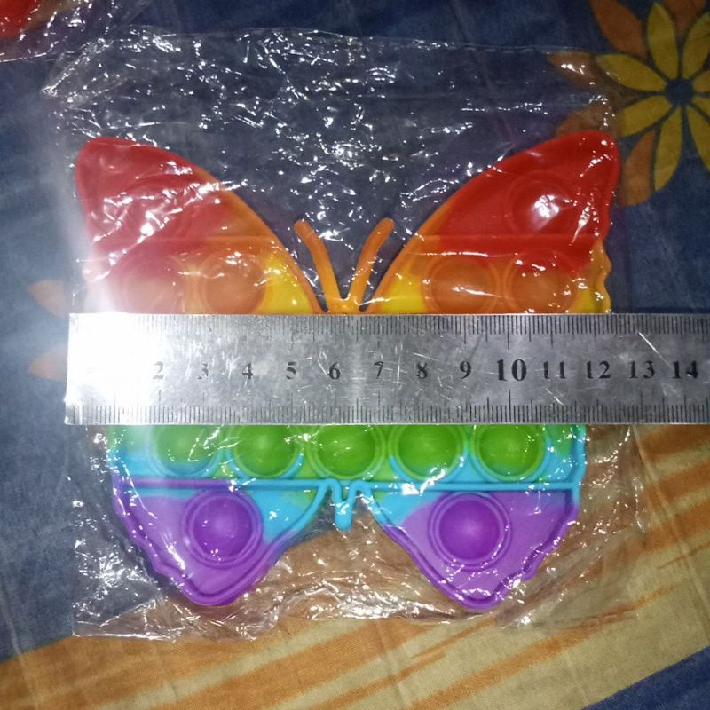 New fidget push Pop Its Round Toy Push bubble stress kids pop it murah popit mainan anak rainbow-butterfly 12,5 CM