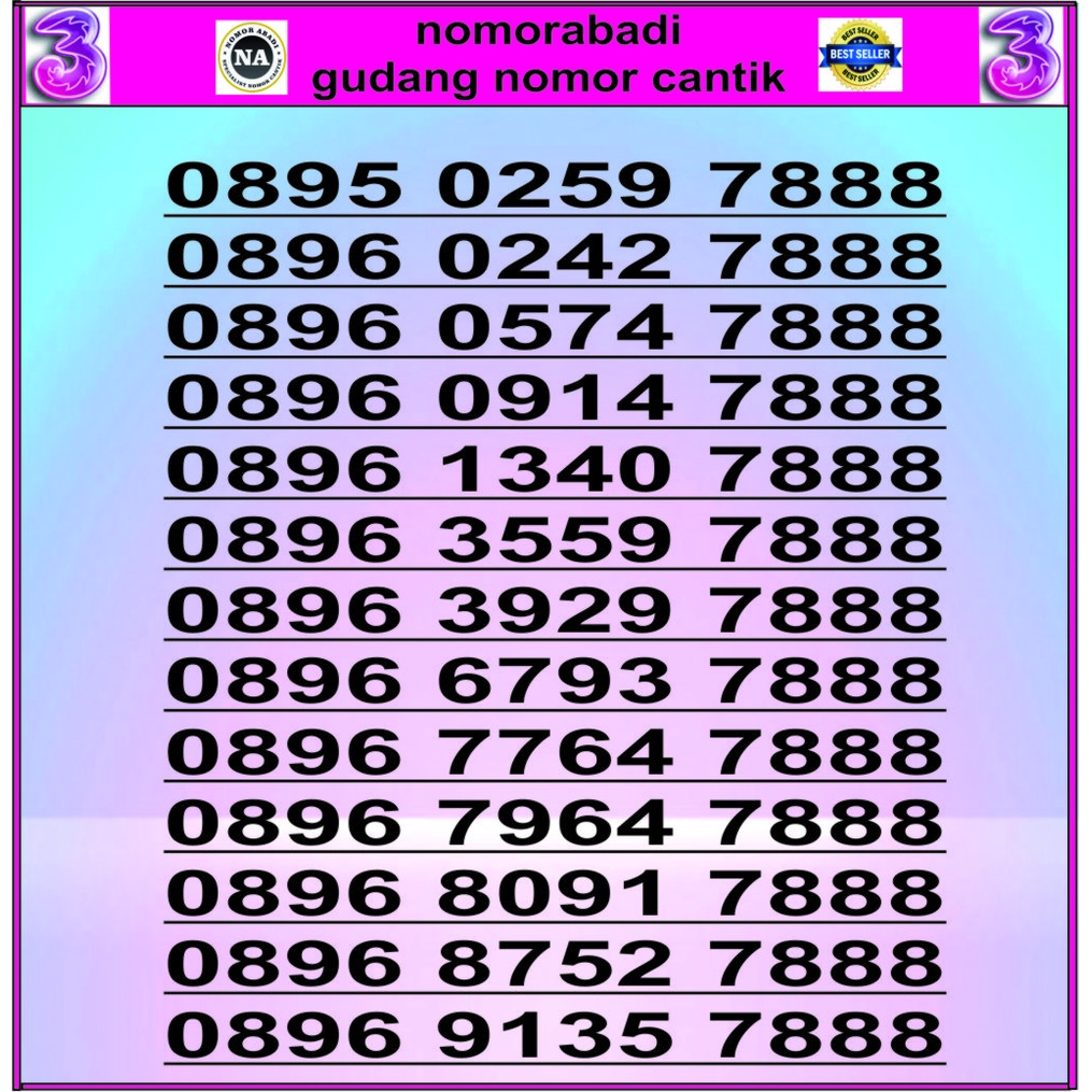 NOMOR CANTIK TRI 888 h150