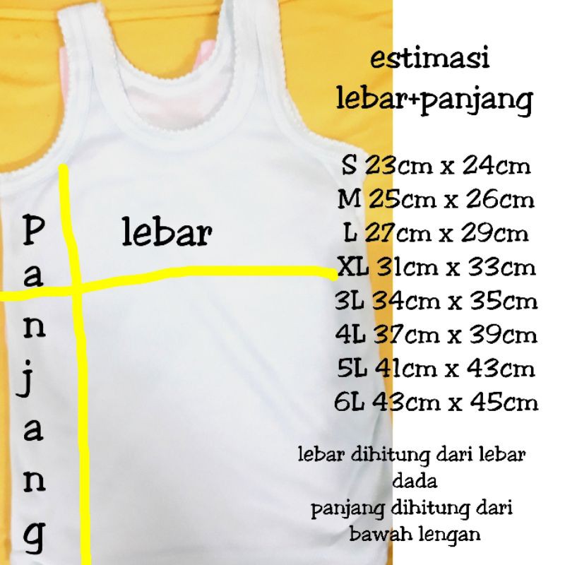 kaos dalam singlet bayi anak dewasa lokal murah