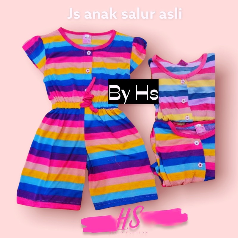 JAMSUIT ANAK MOTIF SALUR RAINBOW&amp; RABBIT/JS KIDS STRIPE RAINBOW/JAMSUIT ANAK