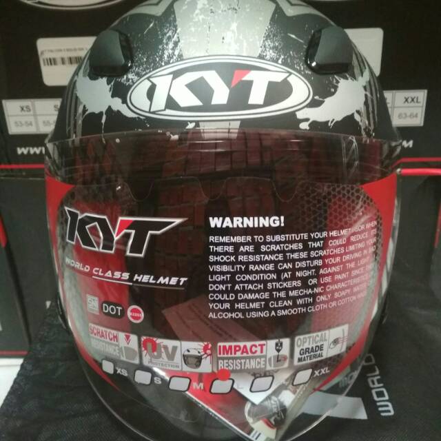 [COD] HELM KYT DJ MARU VENOM BLACK DOFF SILVER