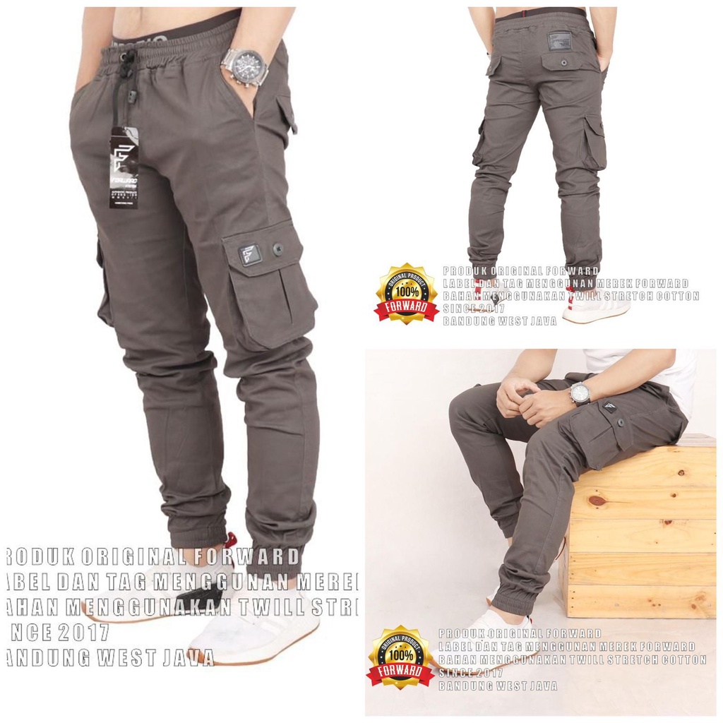 Celana Panjang Chino Jogger Cargo Pria  System Fourlayers