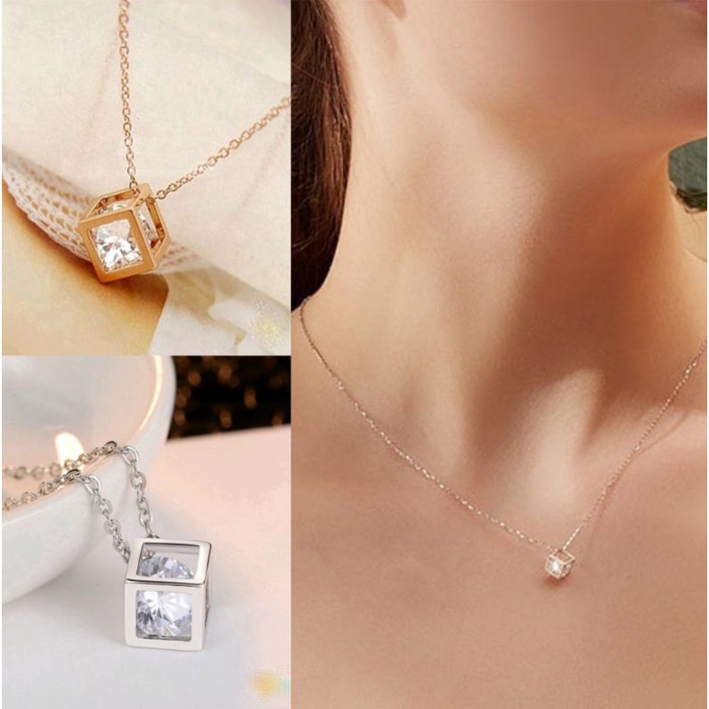 Kalung Kubus Berlian Liontin Murah Modi Collection Medan