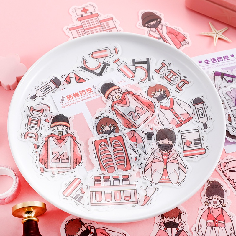 

[DZ] ST487 - 40Pcs Daily Girls Boys Deco DIY Scrapbook Stiker Jurnal Diary Planner