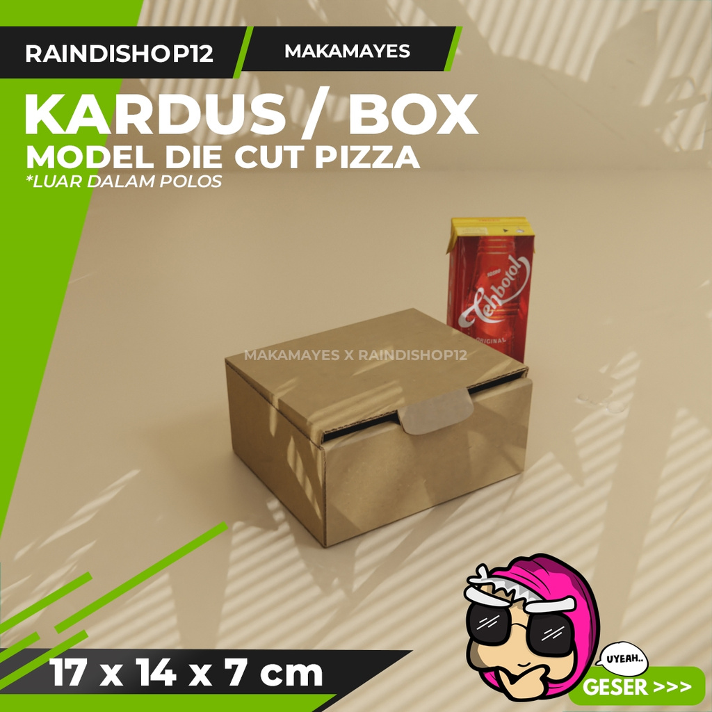 

(MIN 5 PCS) BOX 17 X 14 X 7 CM KARDUS DIE CUT PIZZA KEMASAN PACKAGING KADO