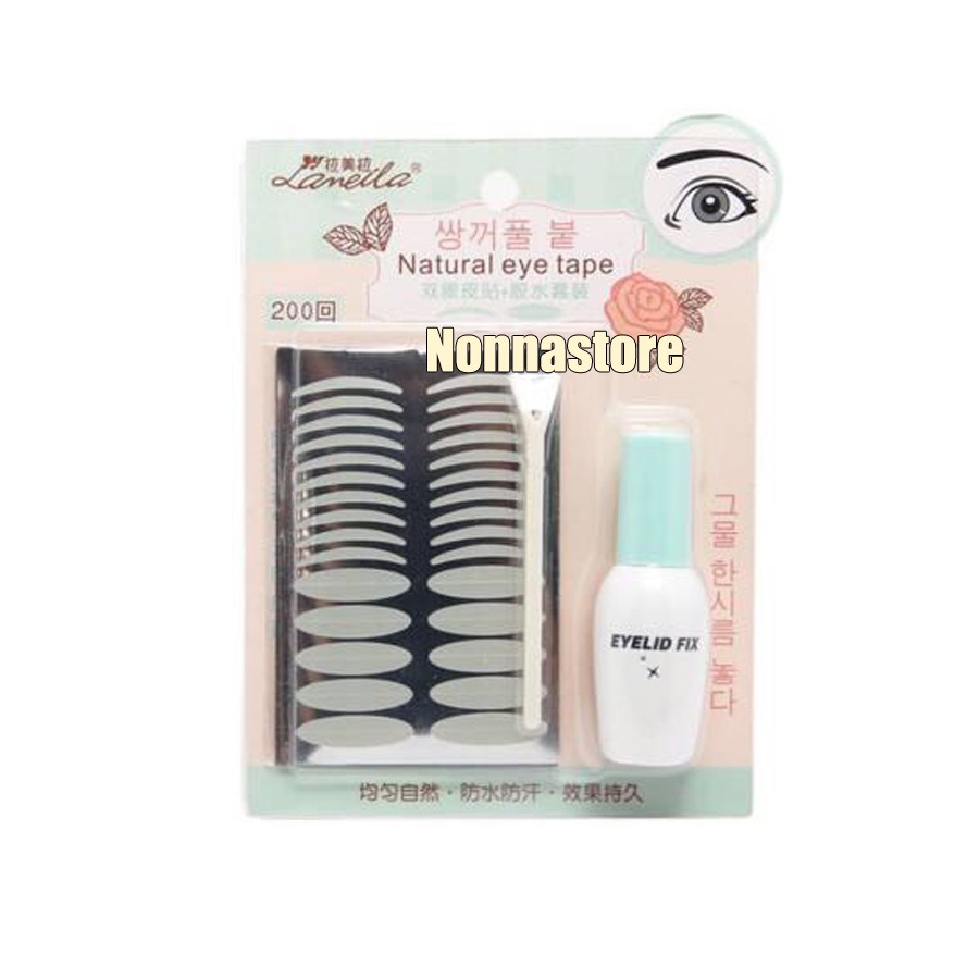 Eyelash Glue ( Lem Bulumata) + stickers eyetape skott stiker kelopak mata 200 pairs