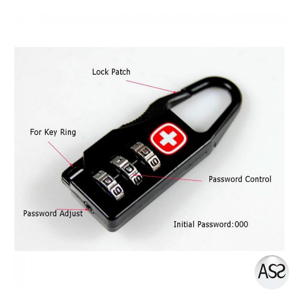 ASS Shop - TaffGUARD Swiss Gembok Koper Kode Angka - 104