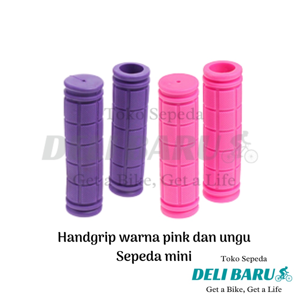 Delibaru Handgrip panjang 11,5 cm hamfat warna pink ungu grip sepeda lipat MTB mini federal fixie