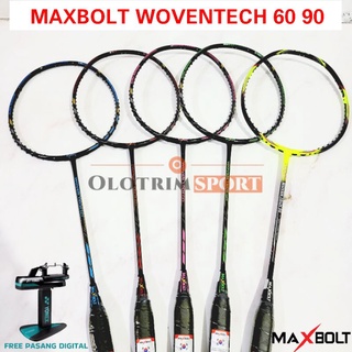 Raket Badminton MaxBolt Woven Tech 60 90 35lbs Original