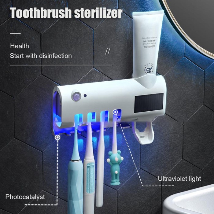 UV Toothbrush Sterilizer Holder Tempat Sikat Gigi UV Toothbrush USB