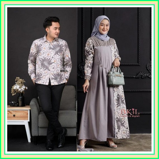 [ Promo ] Couple Silmi Qinan Qaniah Creamy Latte Xs - Xxxl 3Xl / Koko Gamis Sarimbit Pasangan Muslim