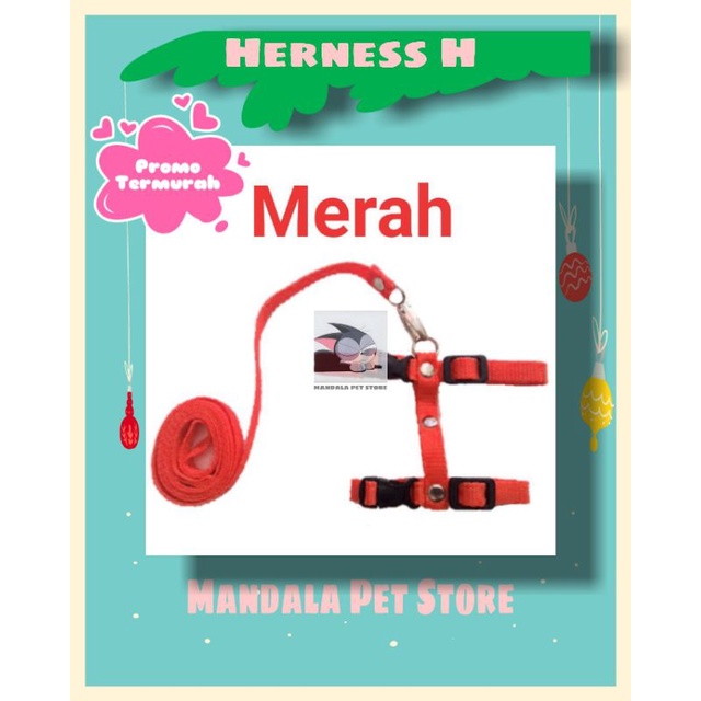 Harness Model H / Tali Tuntun Kucing, Anjing, DLL