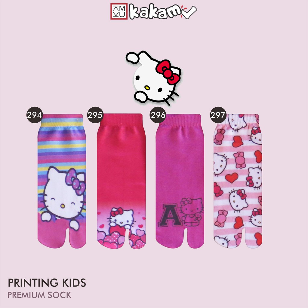 Kaos Kaki Jempol Anak Printing Karakter Unicorn, Hello Kitty 15