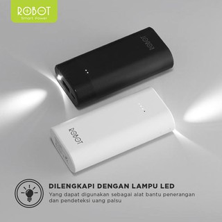 POWER BANK ROBOT RT5800 ( 5200mAh ) 1 Port USB + Senter