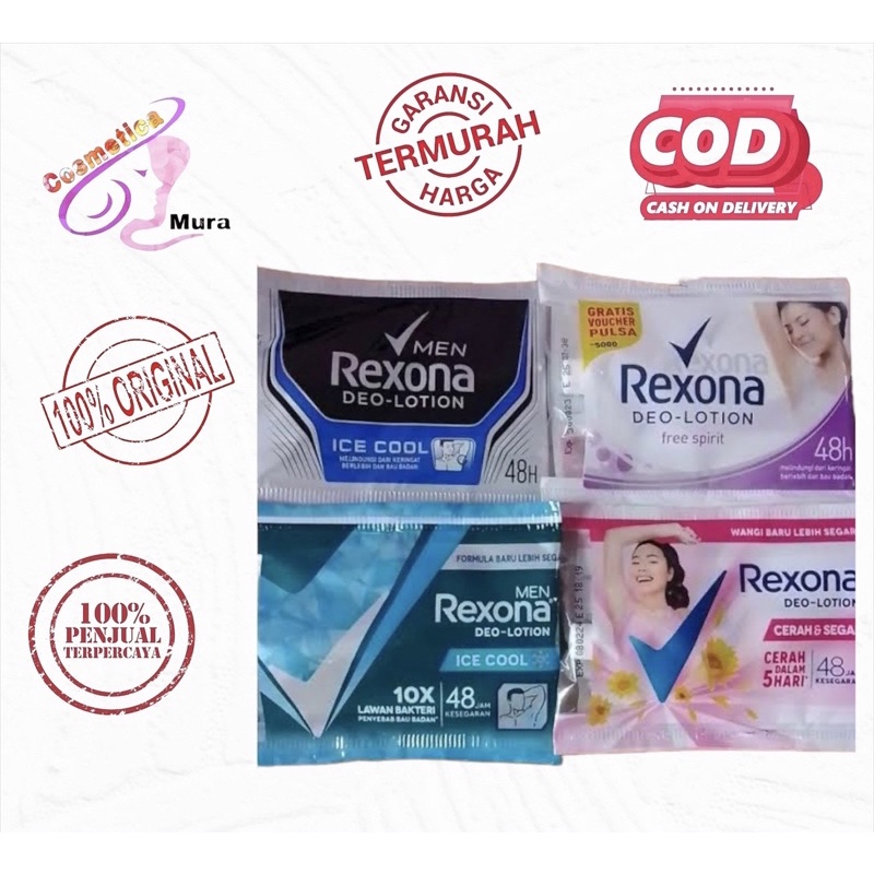 Rexona men &amp; woman sachet - deo lotion rexona man / deodorant pria - rexona cewek sachet