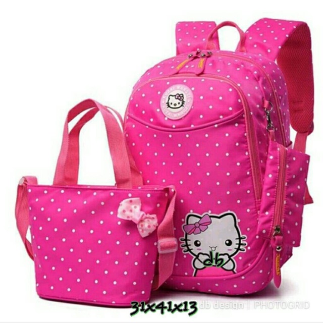 Ransel Bagpack 3 in 1 Hello kitty