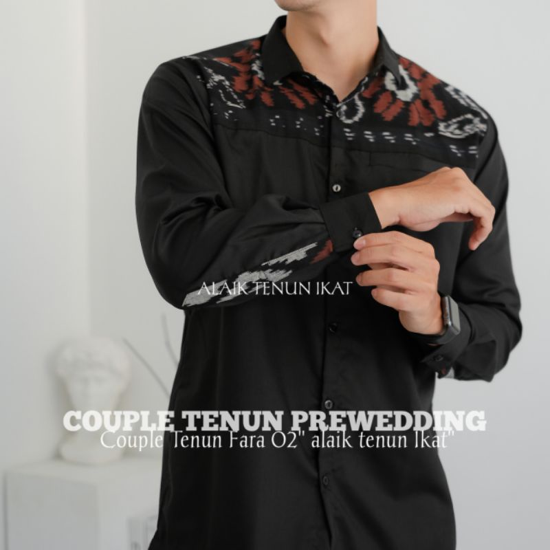 (READY STOK) COUPLE TENUN FARA 02 KEMEJA TENUN DAN DRESS TENUN