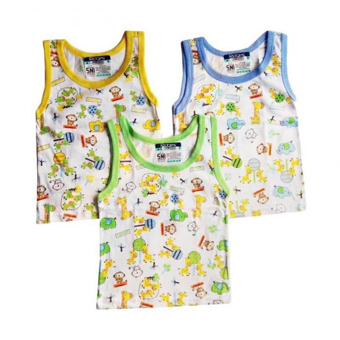 Singlet Bayi Baju Kutung Ridges Anak Balita 6 bulan 1 2 3 tahun Oblong Harian Motif Lucu Tanktop perempuan laki laki