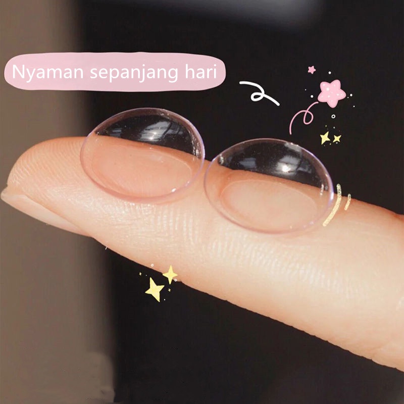 （COD）1 pasang lensa kontak transparan harian kacamata miopia -1.00-3.00 lensa mata soflen mata softlens softlens minus