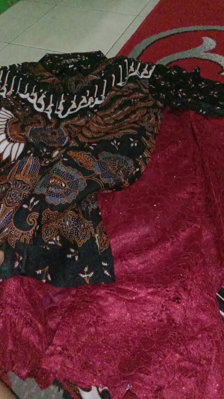 Batik Couple Kebaya Brukat Kancing Depan Busui 2728