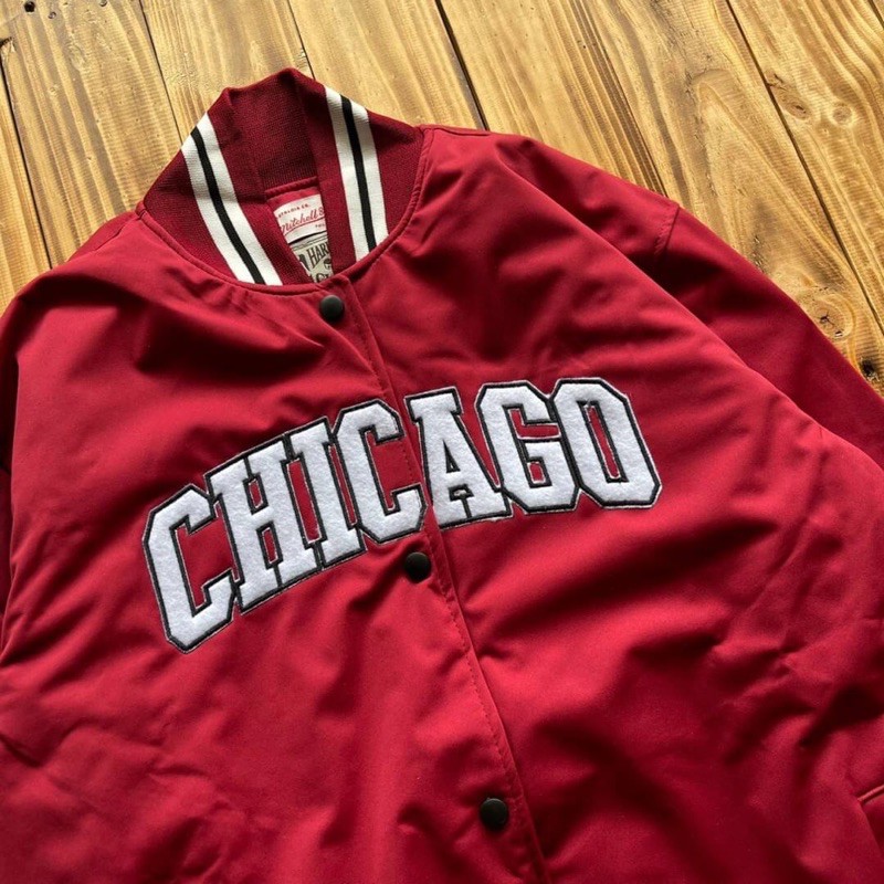 VARSITY JAKET | JAKET VARSITY CHICAGO BULLS RED 1:1 MIROR ORIGINAL FULLTAG ~ BISA COD