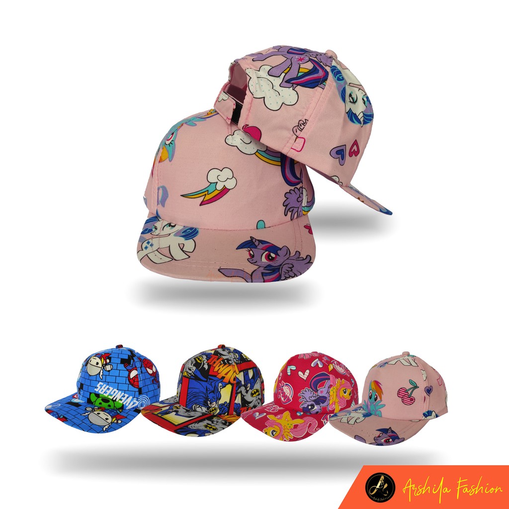 Topi Anak Sablon Sublim Karakter Lucu / Topi Anak Karakter / Arshila_fashion (TPA001)