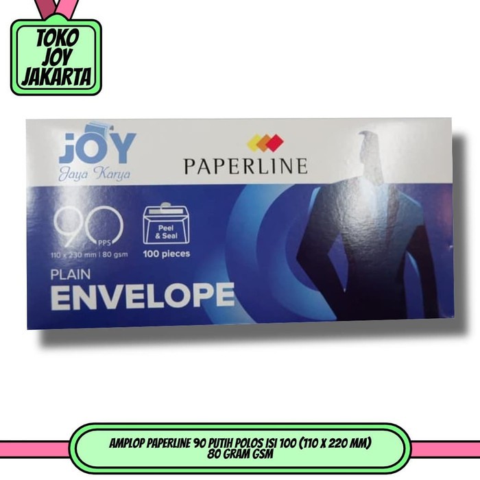 

Amplop PAPERLINE 90 Putih Polos isi 100 (110 x 220 mm) 80 Gram Gsm