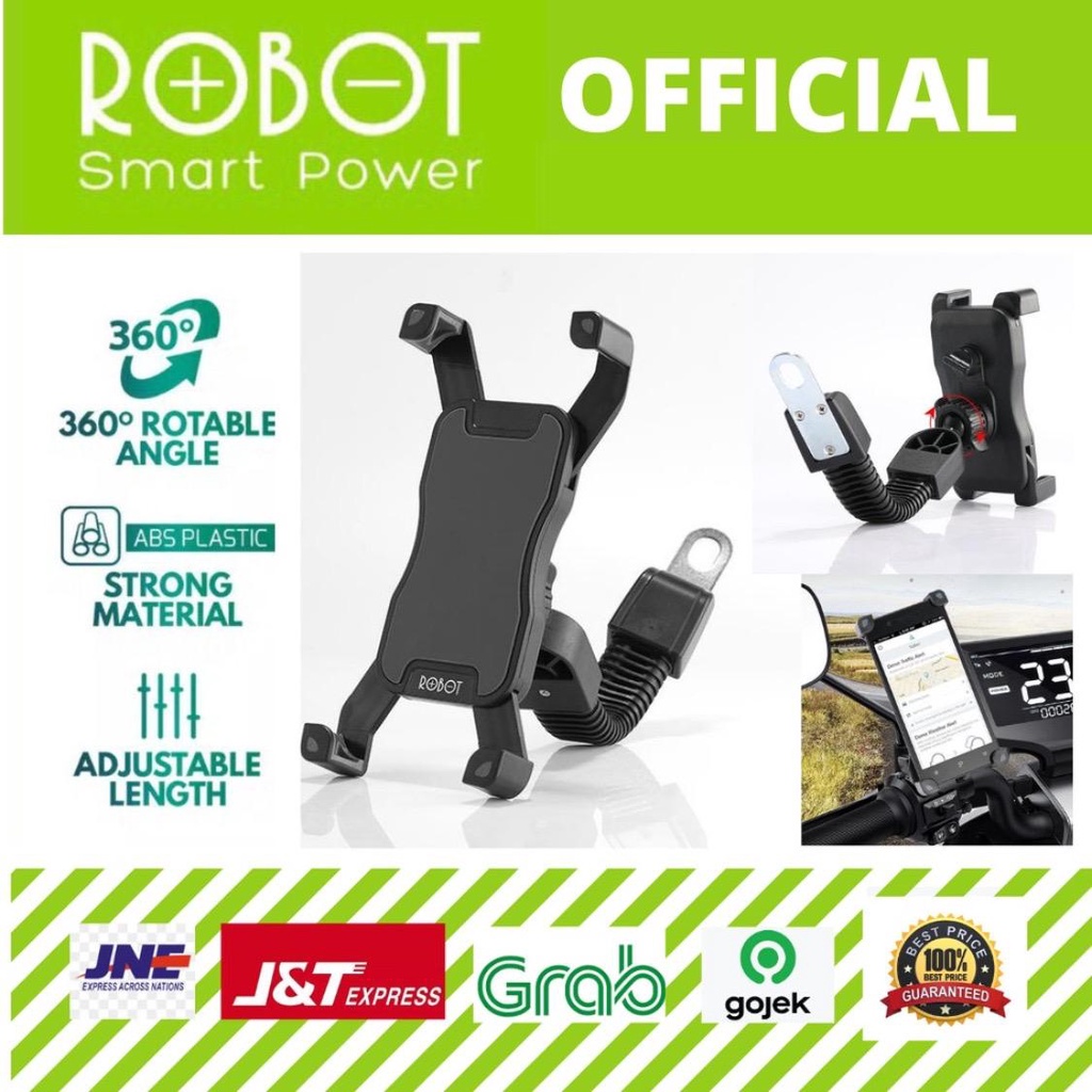 ROBOT Phone Holder HP Motor RT-MH02- Garansi Resmi 1 Tahun