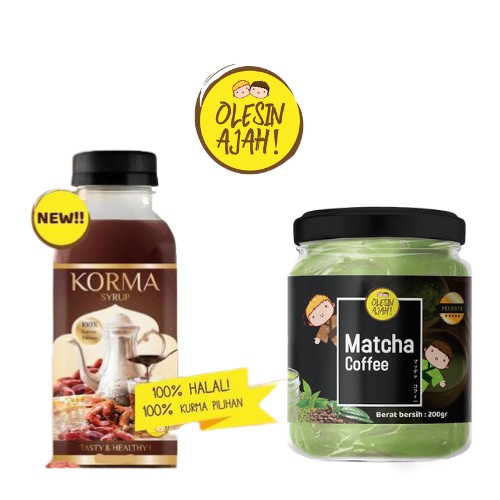 

Sirup Korma Kurma 325ml + Selai Olesinajah Matcha Coffee - Homemade